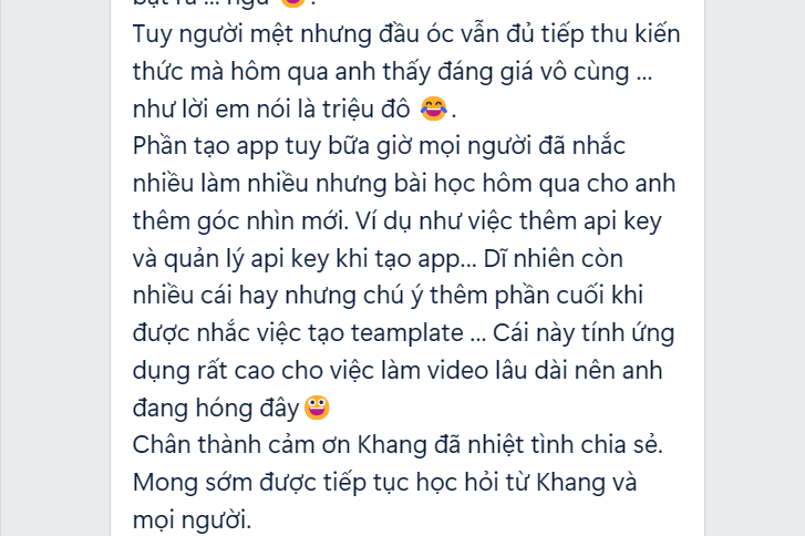 Feedback học viên 2