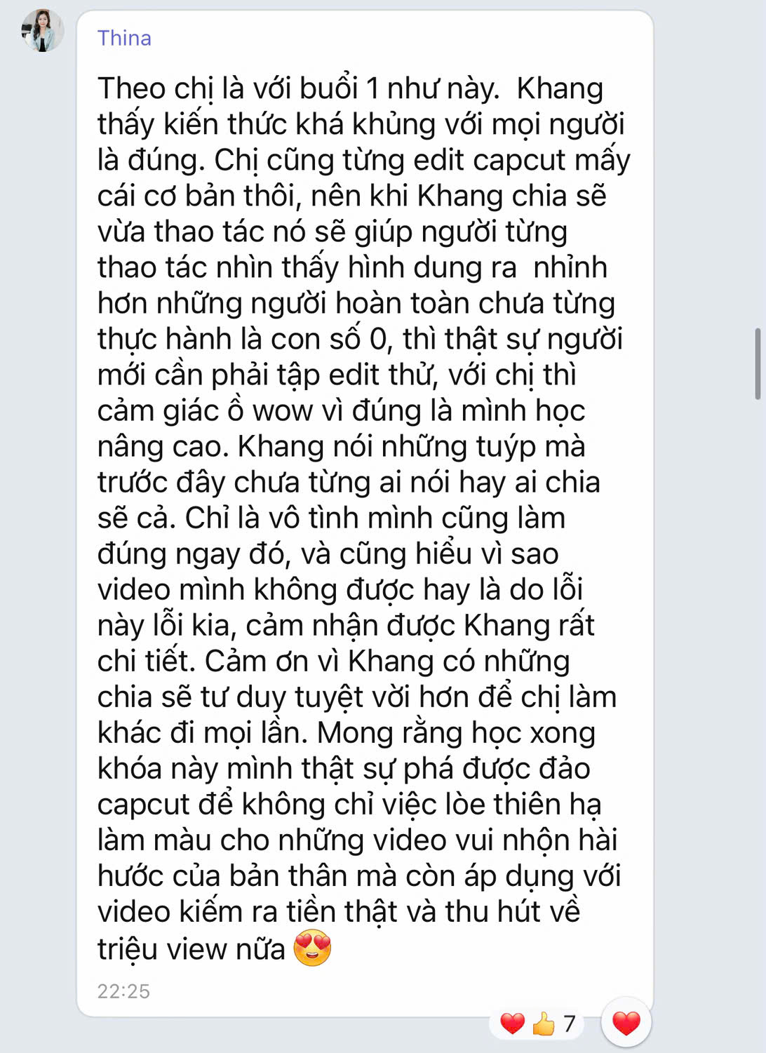 Feedback học viên 7